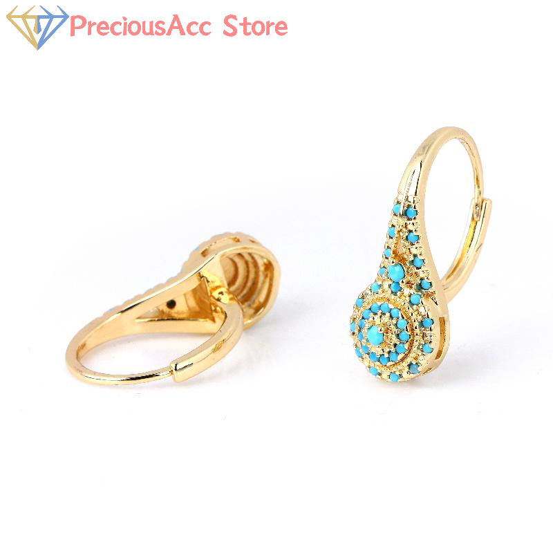 Women Formal Wear Ethnic - Boucles d'oreilles turquoise, bijoux de style