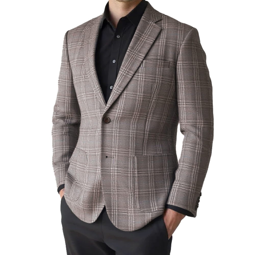 Tailored Coat Wool - 2026 mode hommes veste marron gris
