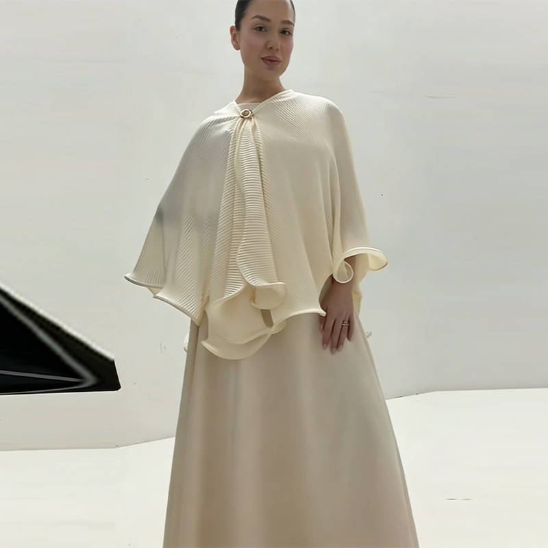 Women Formal Party Wear Dress - Ensemble Robe et Châle Élégant et