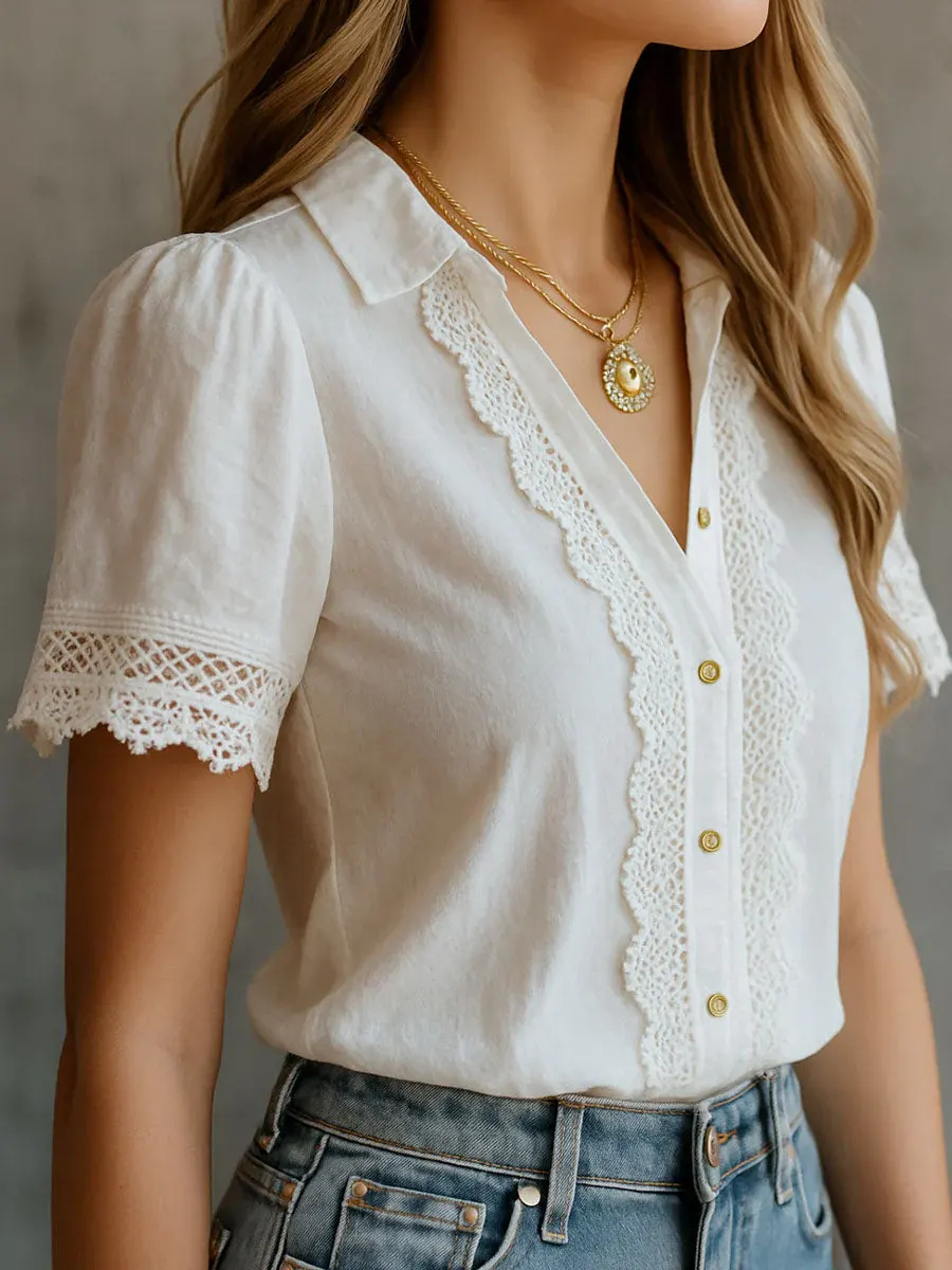 Women Formal Wear Tops - Chemisiers élégants pour femmes, décontractés, couleur
