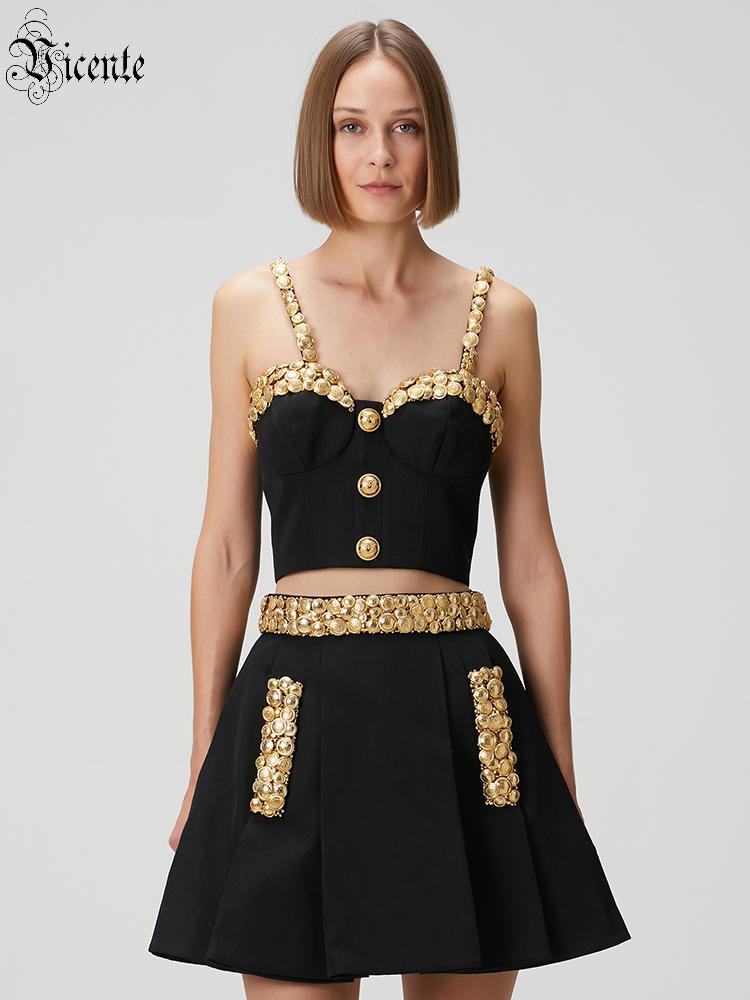 Women Formal Wear Tops - VC – ensemble deux pièces noir,