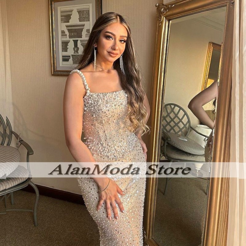 Women Formal Wear Dubai - Robes de soirée perlées personnalisées pour
