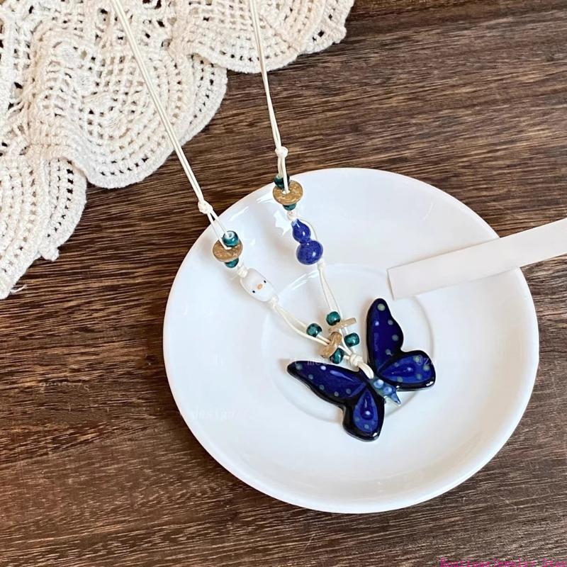 Women Formal Wear Ethnic - E1PE – collier à breloques papillon