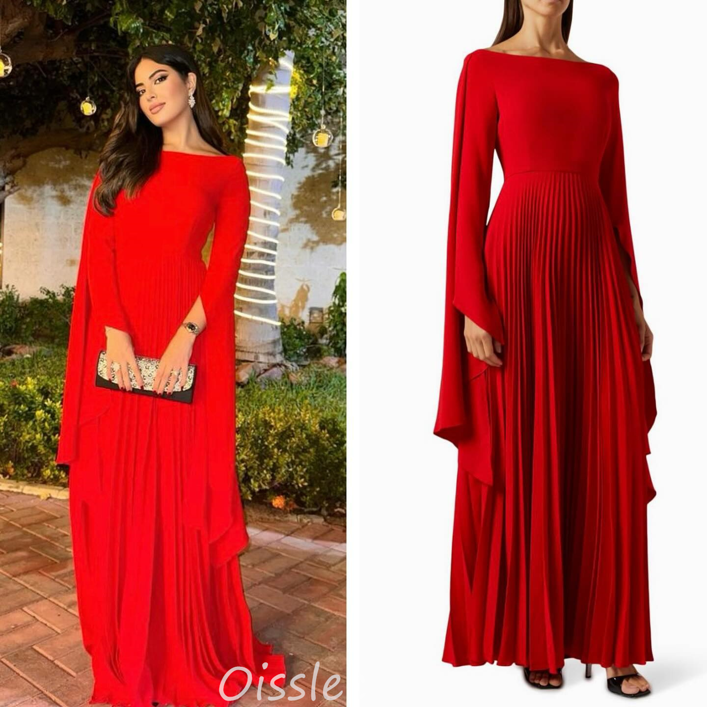 Women Formal Wear Dubai - Oisslec-Robe de Soirée Longue à Volants