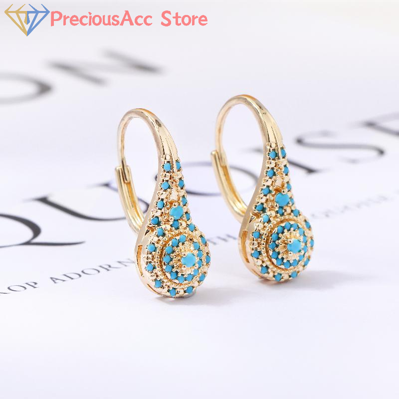 Boucles d'oreilles turquoise,  - Women Formal Wear Ethnic avis et prix
