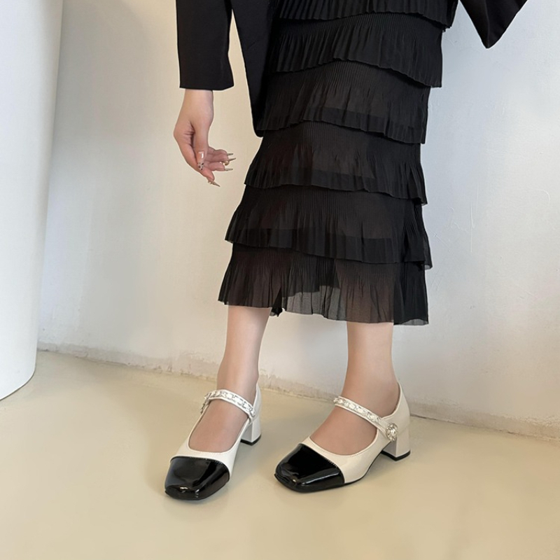 Mules à talon épais avec fermo - Formal Women Daily Wear Slippers avis et prix