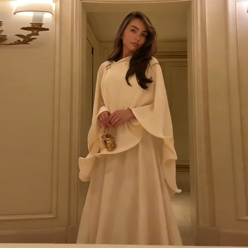 Ensemble Robe et Châle Élégant - Women Formal Party Wear Dress avis et prix