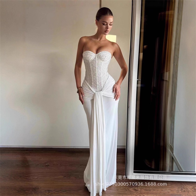 Robe de bal longue à paillette - Women Formal Party Wear Dress avis et prix