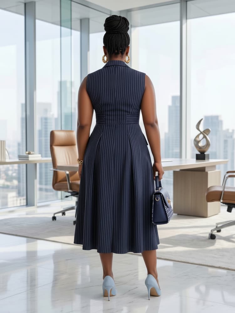 Robe midi sans manches à rever - Female Formal Wear avis et prix