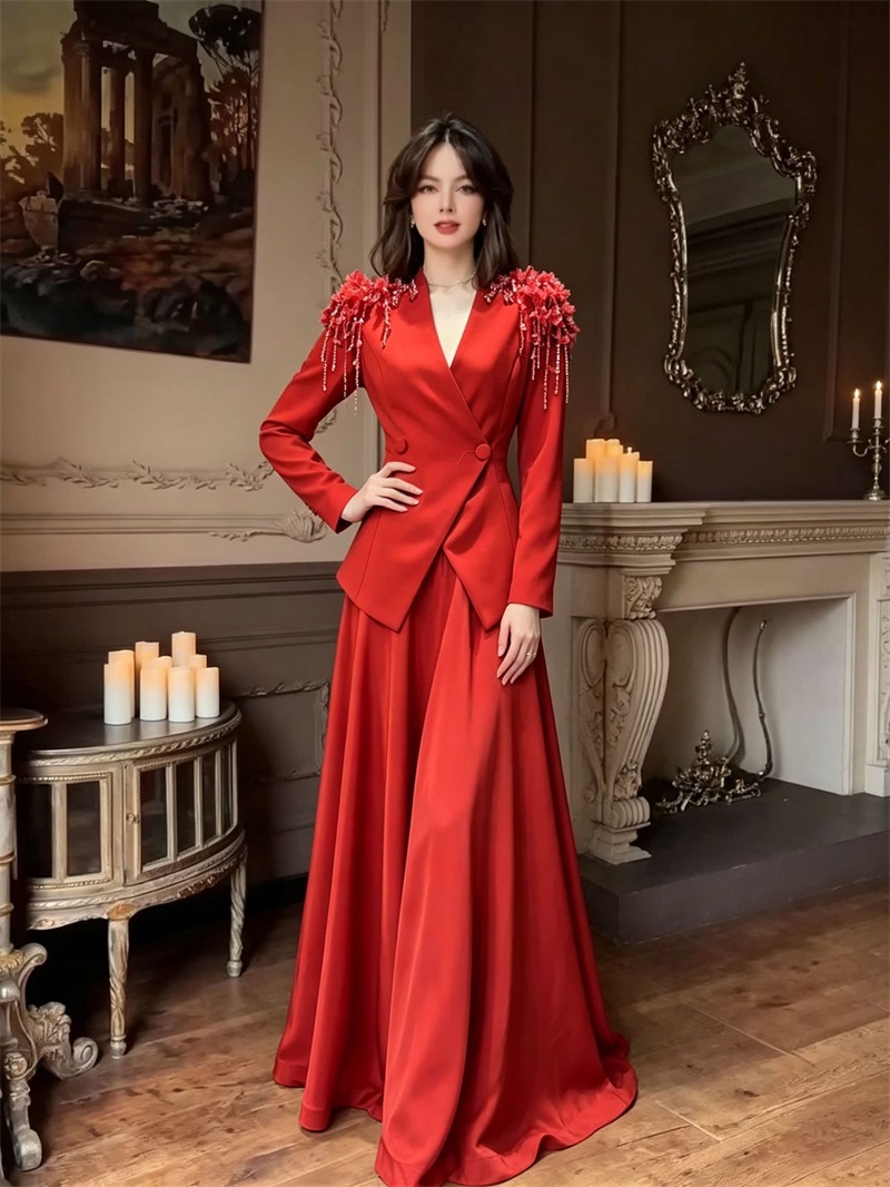 Ensemble tailleur jupe beige p - Women Formal Party Wear Dress avis et prix