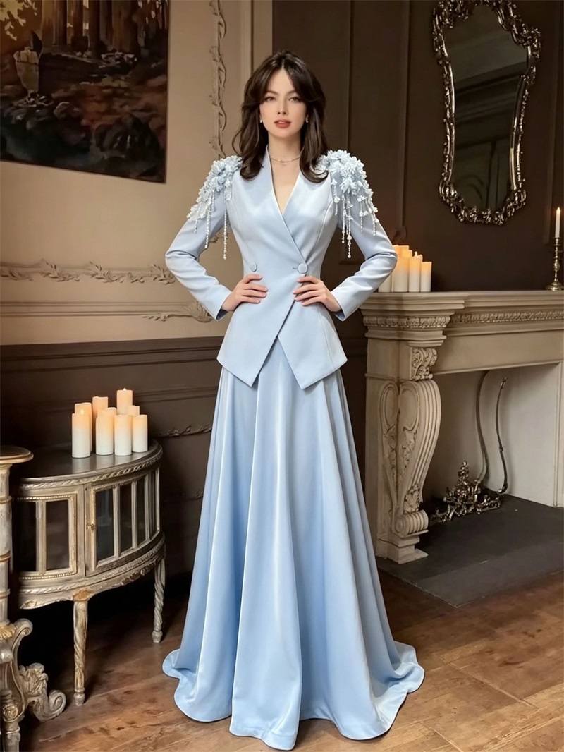 Ensemble tailleur jupe beige p - Women Formal Party Wear Dress avis et prix