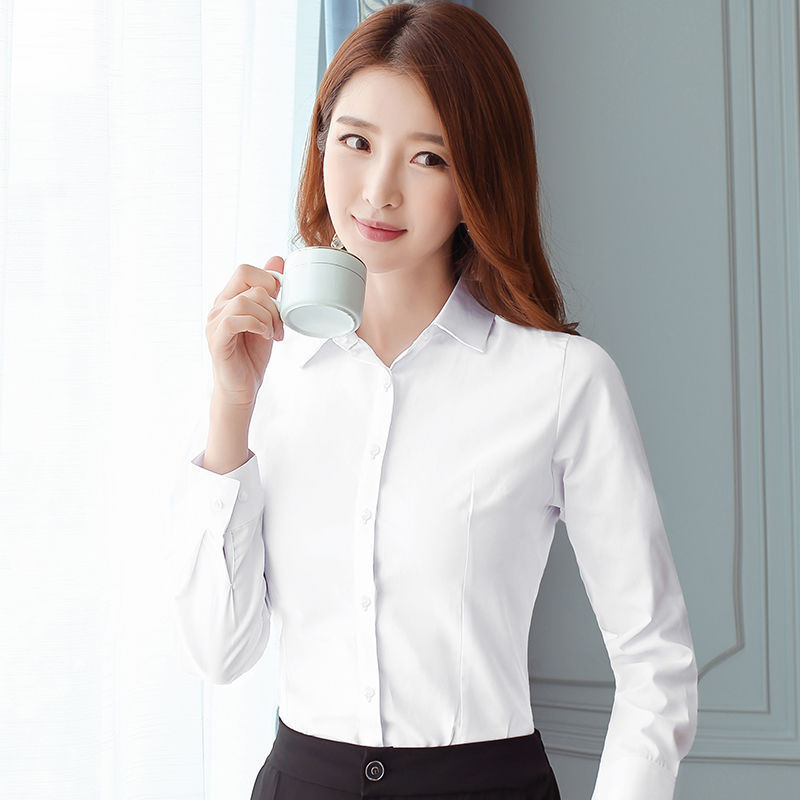 Chemisier coréen slim noir et  - Women Formal Wear Shirts avis et prix