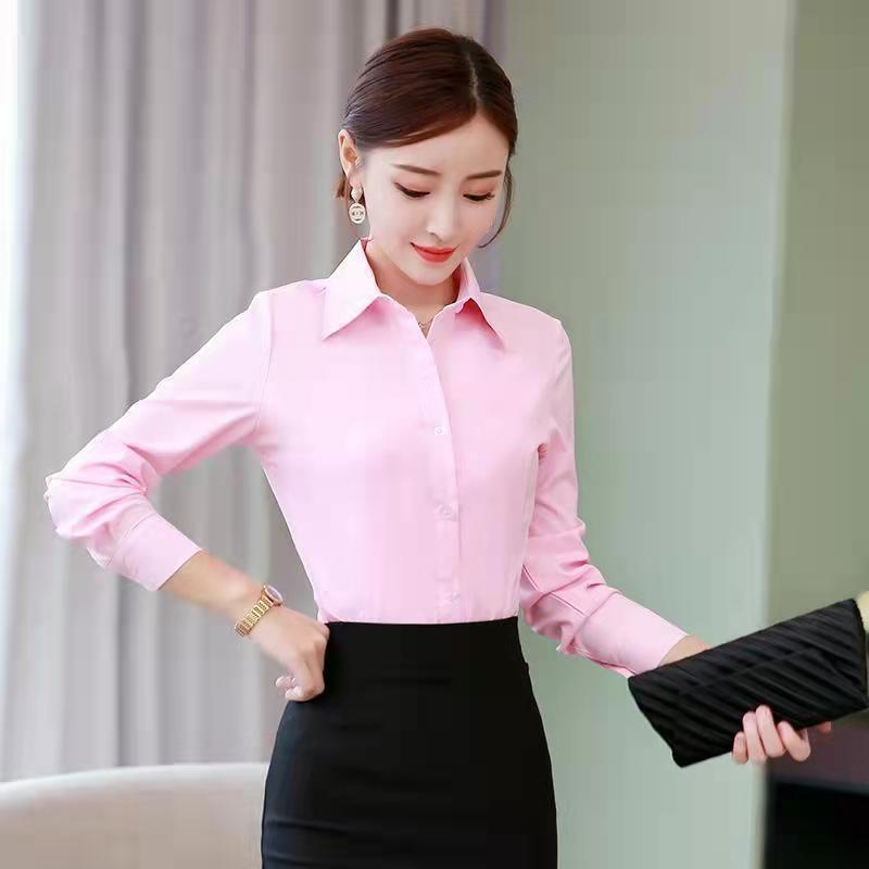 Chemisier coréen slim noir et  - Women Formal Wear Shirts avis et prix