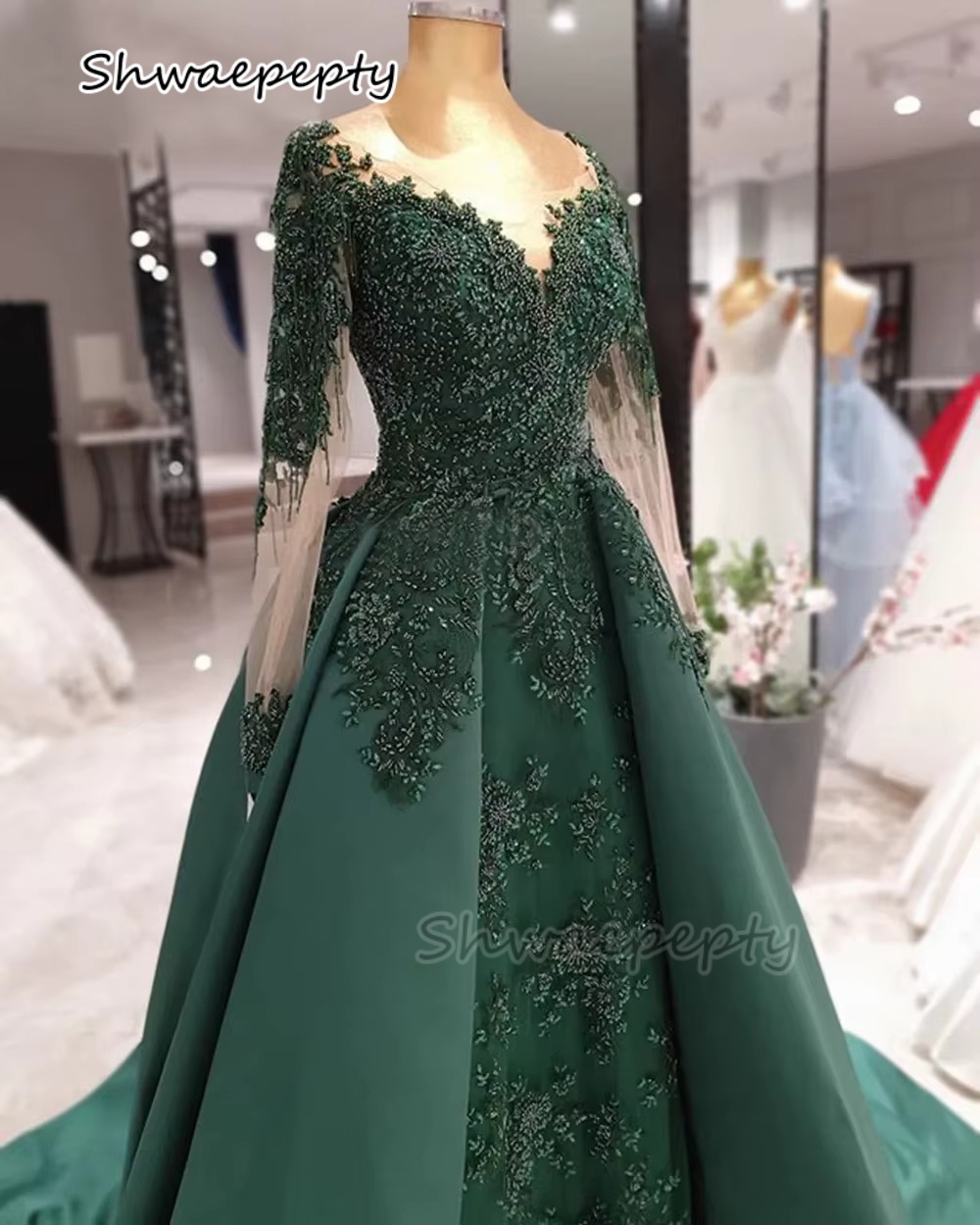 Robe de soirée élégante vert c - Women Formal Wear Dubai avis et prix